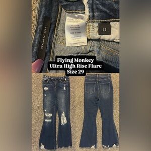 Flying Monkey High Rise Denim Jeans. 29s